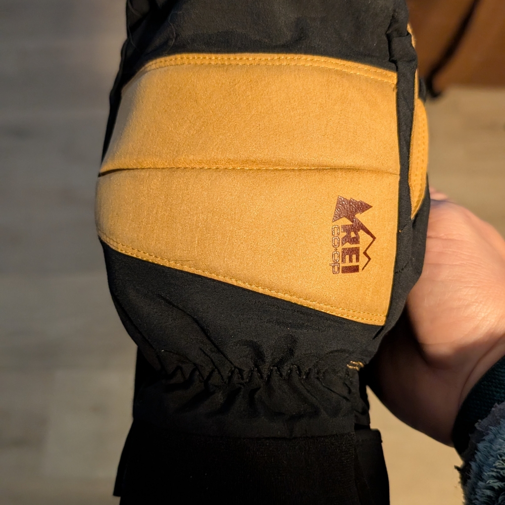 REI Co-op Black and Tan Gloves